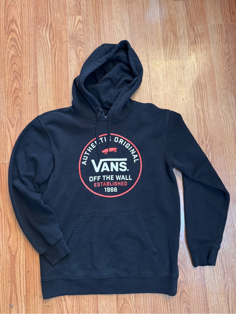 Vans Men's Black 'Off The Wall' Logo Hoodie